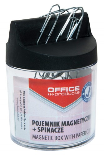Pojemnik na spinacze Office Products, magnetyczny, ze spinaczami
