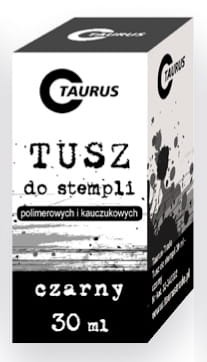 Tusz do pieczątek Taurus, 30 ml, czarny