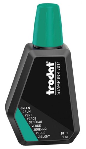 Tusz do pieczątek Trodat 7011, 28 ml, zielony