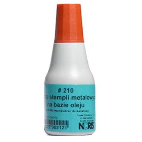 Tusz do pieczątek Noris 210, 25 ml, olejowy, czerwony