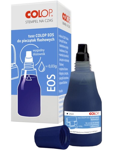 Tusz do pieczątek Colop Eos, 25 ml, niebieski