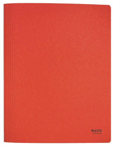 Skoroszyt kartonowy Leitz Recycle A-4, 250 kartek, czerwony