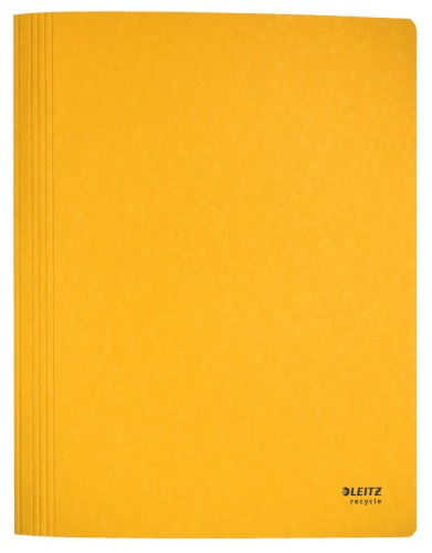 Skoroszyt kartonowy Leitz Recycle A-4, 250 kartek, żółty