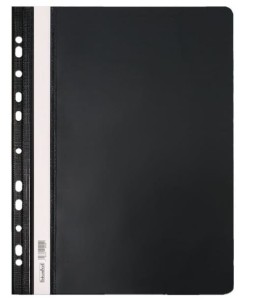Skoroszyt plastikowy wpinany Biurfol A-4, czarny