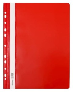 Skoroszyt plastikowy wpinany Biurfol A-4, czerwony