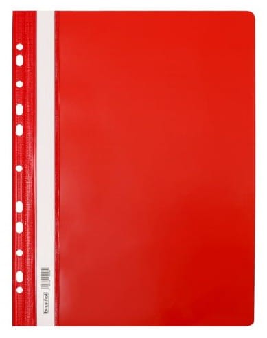 Skoroszyt plastikowy wpinany Biurfol A-4, czerwony