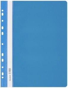 Skoroszyt plastikowy wpinany Biurfol A-4, jasnoniebieski