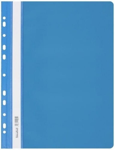 Skoroszyt plastikowy wpinany Biurfol A-4, jasnoniebieski