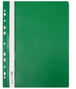 Skoroszyt plastikowy wpinany Biurfol A-4, zielony