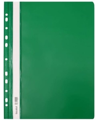 Skoroszyt plastikowy wpinany Biurfol A-4, zielony