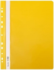 Skoroszyt plastikowy wpinany Biurfol A-4, żółty