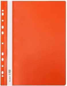 Skoroszyt plastikowy wpinany Biurfol A-4, pomarańczowy