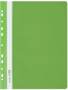 Skoroszyt plastikowy wpinany Biurfol A-4, jasnozielony