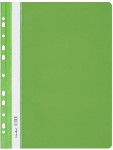 Skoroszyt plastikowy wpinany Biurfol A-4, jasnozielony