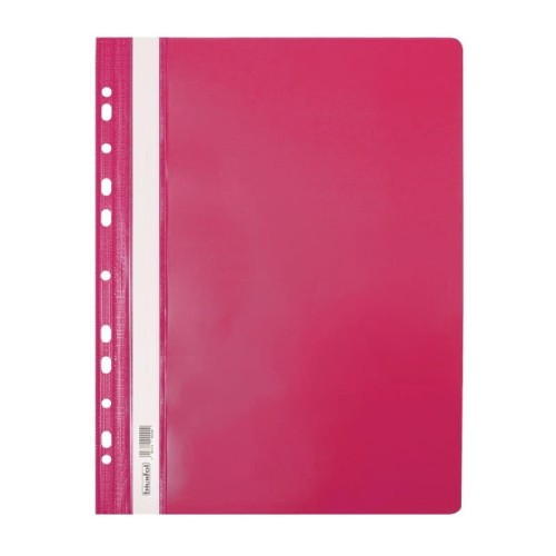 Skoroszyt plastikowy wpinany Biurfol A-4, różowy