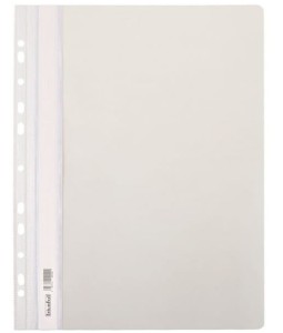 Skoroszyt plastikowy wpinany Biurfol A-4, biały