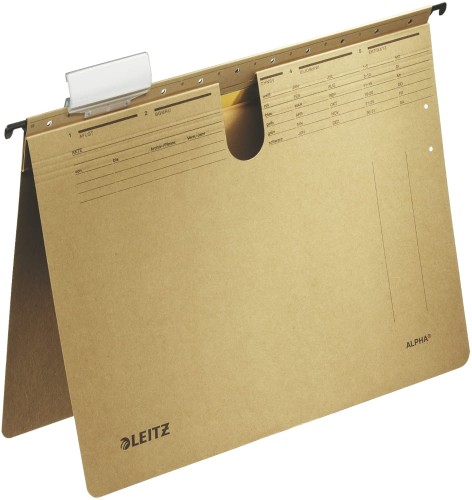 Skoroszyt zawieszany kartonowy Leitz, A-4, brązowy