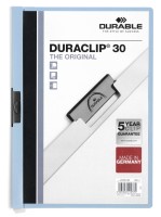 Skoroszyt zaciskowy Durable Duraclip, A-4, 30 kartek, jasnoniebieski
