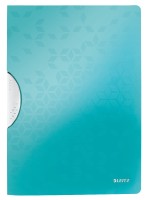 Skoroszyt zaciskowy Leitz WOW, A-4, 30 kartek, turkusowy