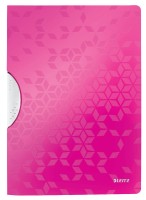 Skoroszyt zaciskowy Leitz WOW, A-4, 30 kartek, różowy