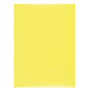 Teczka kartonowa z gumką KBK, A-4, 350 g/m2, żółta