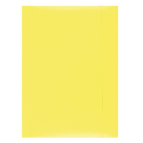 Teczka kartonowa z gumką KBK, A-4, 350 g/m2, żółta