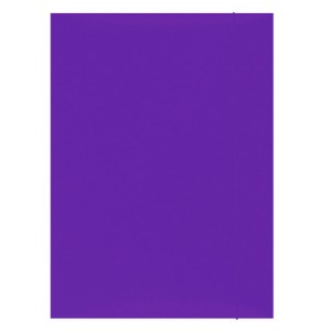 Teczka kartonowa z gumką KBK, A-4, 350 g/m2, fioletowa