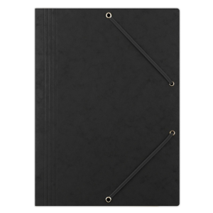 Teczka preszpanowa z gumką KBK A-4, 390 g/m2, czarna