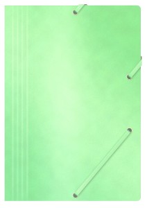 Teczka preszpanowa z gumką KBK A-4, 390 g/m2, jasnozielona