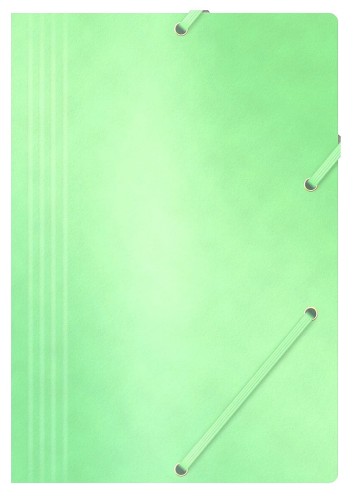 Teczka preszpanowa z gumką KBK A-4, 390 g/m2, jasnozielona