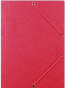 Teczka preszpanowa z gumką KBK A-4, 390 g/m2, czerwona