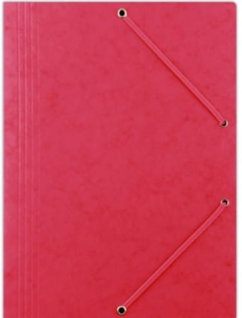 Teczka preszpanowa z gumką KBK A-4, 390 g/m2, czerwona