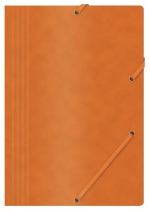 Teczka preszpanowa z gumką KBK A-4, 390 g/m2, pomarańczowa