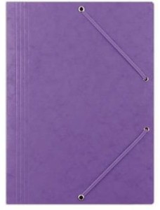 Teczka preszpanowa z gumką KBK A-4, 390 g/m2, fioletowa