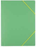Teczka plastikowa z gumką D.Rect, A-4,450 mic, zielona