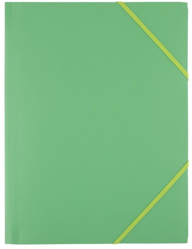 Teczka plastikowa z gumką D.Rect, A-4,450 mic, zielona