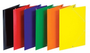 Teczka kartonowa z gumką boczną KBK, 400 g/m2, pomarańczowa