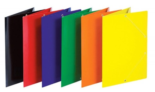 Teczka kartonowa z gumką boczną KBK, 400 g/m2, pomarańczowa