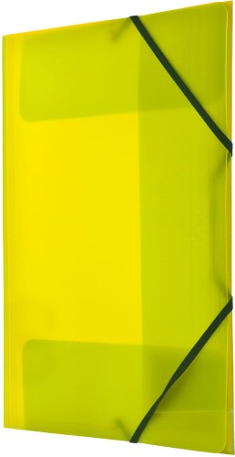 Teczka plastikowa z gumką Tetis BT624 A-4, żółta