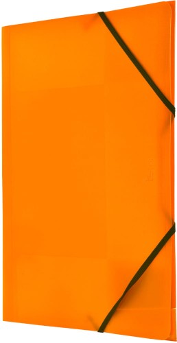 Teczka plastikowa z gumką Tetis BT624 A-4 pomarańczowa