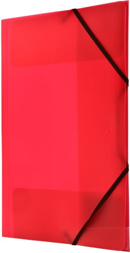 Teczka plastikowa z gumką Tetis BT624 A-4, czerwona