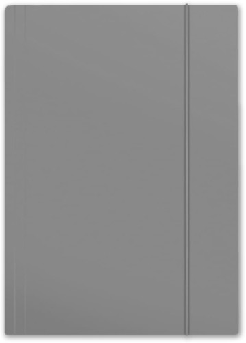 Teczka kartonowa z gumką Penmate Plus, A-4, szara