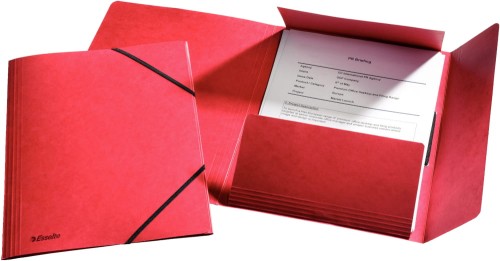 Teczka kartonowa z gumką Esselte Rainbow A-4, czerwona