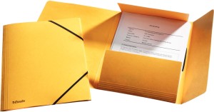 Teczka kartonowa z gumką Esselte Rainbow A-4, żółta