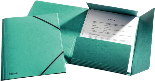 Teczka kartonowa z gumką Esselte Rainbow A-4, zielona