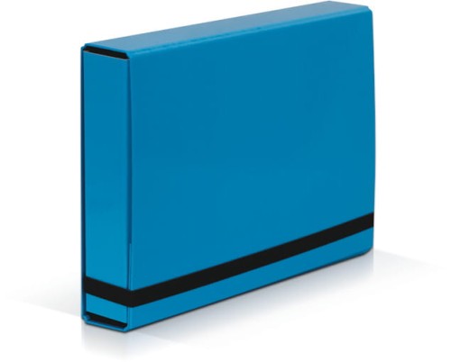 Teczka kartonowa z gumką Vaupe, A-4, Caribic Box, jasnoniebieska