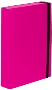 Teczka kartonowa z gumką Vaupe, A-4, Caribic Box, różowa
