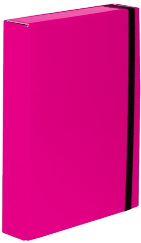 Teczka kartonowa z gumką Vaupe, A-4, Caribic Box, różowa