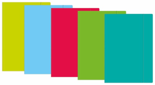 Teczka kartonowa z gumką Interdruk, A-3, Fluo