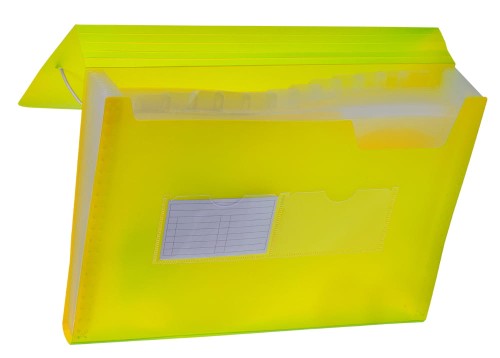 Teczka plastikowa z gumką boczną Tetis 13 przegródek żółta